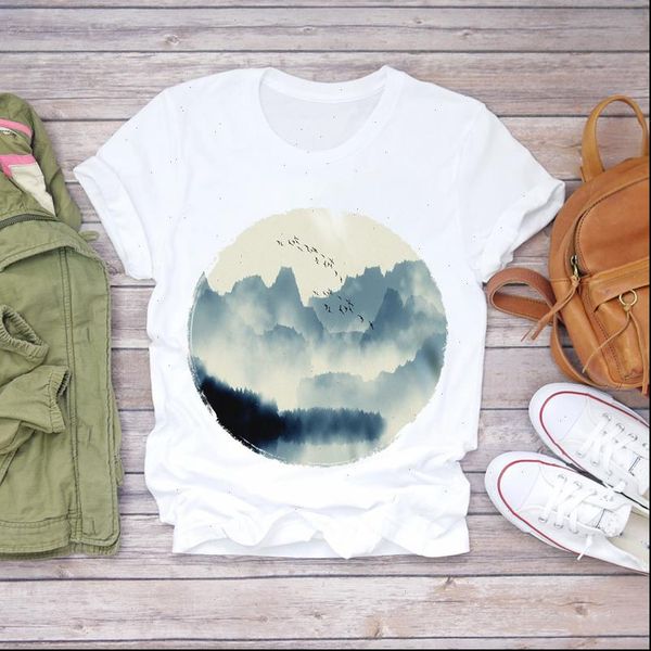 women 2021 summer short sleeve mountain cloud cute print lady t shirts t shirt ladies womens graphic female tee t shirt, White
women 2021 summer short sleeve mountain cloud cute print lady t shirts t shirt ladies womens graphic female tee t shirt, White