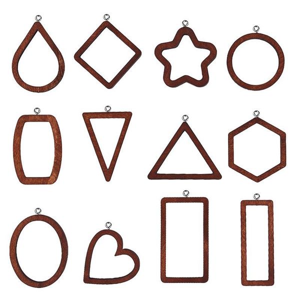12pcs set open bezel back pendant frame geometric animal flower shaped charms diy epoxy resin wood pendants for jewelry making bbylps, Black
12pcs set open bezel back pendant frame geometric animal flower shaped charms diy epoxy resin wood pendants for jewelry making bbylps, Black