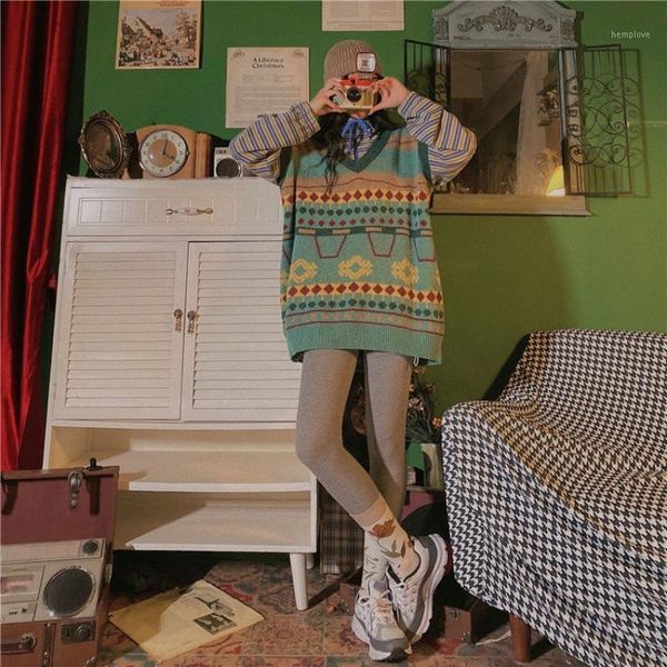 women vest autumn spring loose vintage sweaters sleeveless pullovers v-neck korean ladylike sweater mori girl1, White;black
women vest autumn spring loose vintage sweaters sleeveless pullovers v-neck korean ladylike sweater mori girl1, White;black