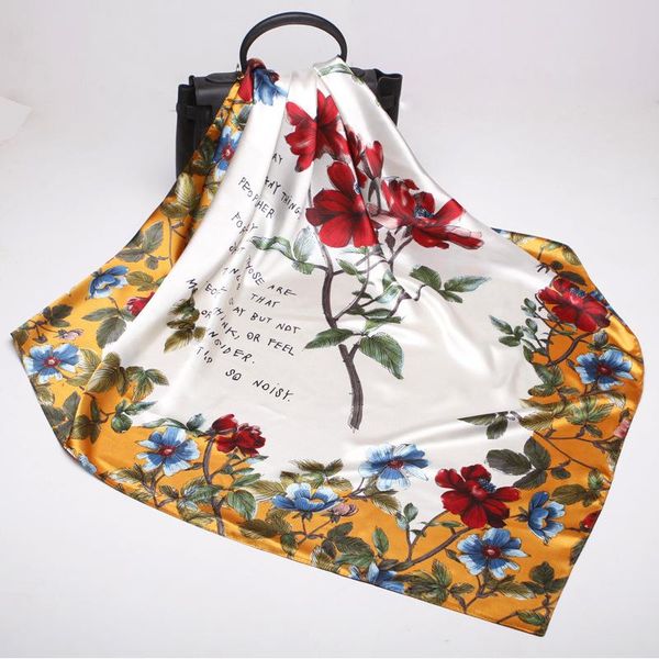 new imitation 90*90cm silk big square scarves ladies letter flower printing elegant muslim headscarf hair accessories, Blue;gray
new imitation 90*90cm silk big square scarves ladies letter flower printing elegant muslim headscarf hair accessories, Blue;gray
