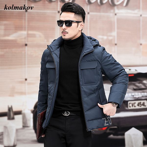 2020 new arrival winter style men boutique warm white duck down coat fashion casual solid detachable hat men's leisure down coat q1209, Black
2020 new arrival winter style men boutique warm white duck down coat fashion casual solid detachable hat men's leisure down coat q1209, Black