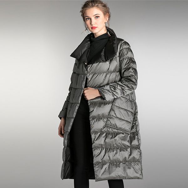 2021 new women winter coat 90% white long double-sided down female parka jacket t3aq, Black
2021 new women winter coat 90% white long double-sided down female parka jacket t3aq, Black