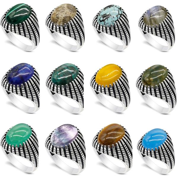 cluster rings real pure 925 sterling silver ring with natural stone men's wedding/party antique turkish jewelry fine, Golden;silver
cluster rings real pure 925 sterling silver ring with natural stone men's wedding/party antique turkish jewelry fine, Golden;silver