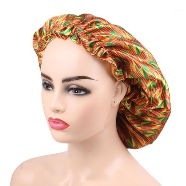 african pattern print bonnet women night sleep turban satin soft hair care caps1, Blue;gray
african pattern print bonnet women night sleep turban satin soft hair care caps1, Blue;gray