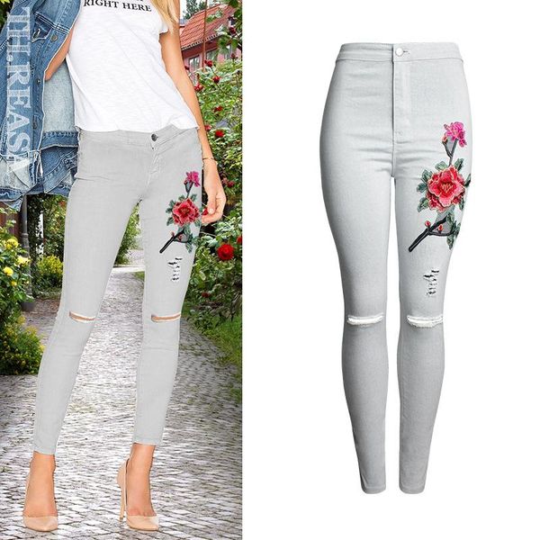 2021 ripped hole denim pants women embroidery jeans skinny pencil pants capris casual trousers female, Blue
2021 ripped hole denim pants women embroidery jeans skinny pencil pants capris casual trousers female, Blue