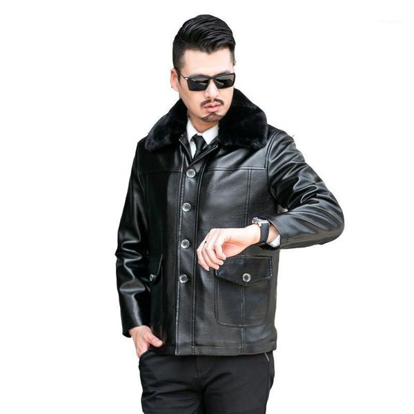 new style fur coat mens style fathers suit leather jackets stand medium long jacket coat windbreaker1, Black
new style fur coat mens style fathers suit leather jackets stand medium long jacket coat windbreaker1, Black