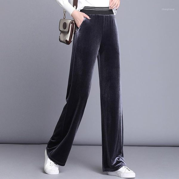 fall / winter 2020 new fashion velvet straight tube wide leg pants women's large pants casual elastic waist1, Black;white
fall / winter 2020 new fashion velvet straight tube wide leg pants women's large pants casual elastic waist1, Black;white