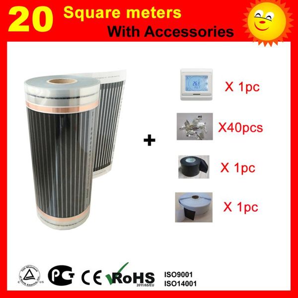 20 square meter under floor heating film with thermostat and accessories , ac220v far infrared heater for house
20 square meter under floor heating film with thermostat and accessories , ac220v far infrared heater for house