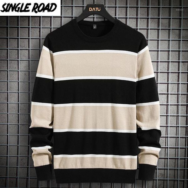 men's sweaters singleroad mens knitted sweater men 2021 winter striped pullover jumper harajuku korean style casual camel men1, White;black
men's sweaters singleroad mens knitted sweater men 2021 winter striped pullover jumper harajuku korean style casual camel men1, White;black