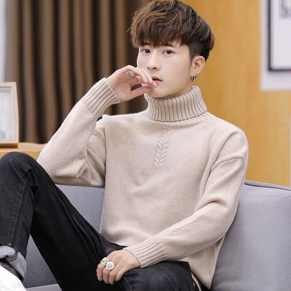 men's sweaters plus velvet thick autumn and winter high-necked sweater korean version of the trend personality youth loose knitwear, White;black
men's sweaters plus velvet thick autumn and winter high-necked sweater korean version of the trend personality youth loose knitwear, White;black