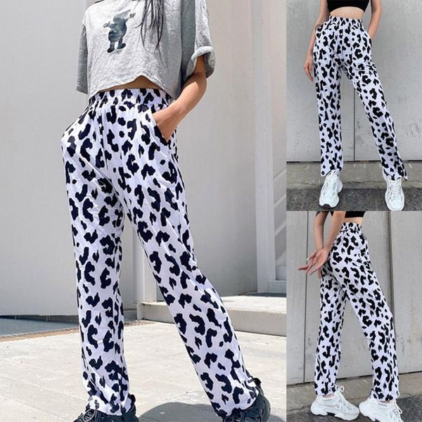 women's pants & capris casual fashion cow print straight leg loose trousers womens clothing vestidos, Black;white
women's pants & capris casual fashion cow print straight leg loose trousers womens clothing vestidos, Black;white