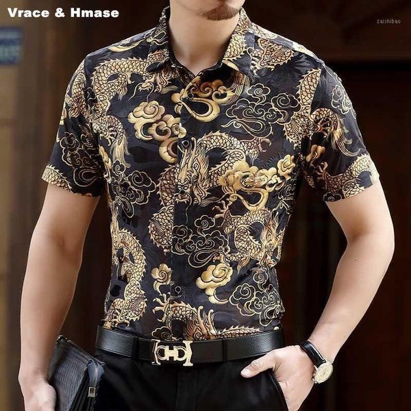 chinese style dragon totem pattern fashion slim short sleeve shirt summer 2020 soft breathable hollow pleuche quality men shirt1, White;black
chinese style dragon totem pattern fashion slim short sleeve shirt summer 2020 soft breathable hollow pleuche quality men shirt1, White;black