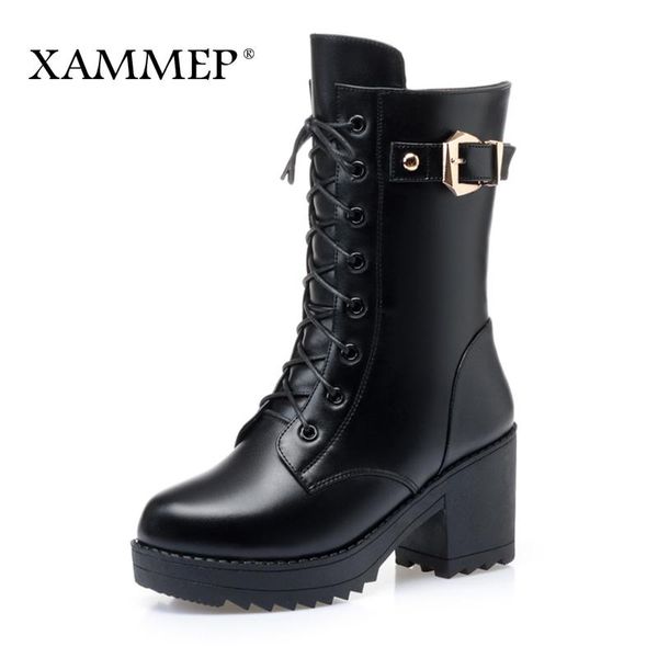 women winter shoes women genuine leather natural wool boots high heel shoes mid boots plush platform xammep, Black
women winter shoes women genuine leather natural wool boots high heel shoes mid boots plush platform xammep, Black
