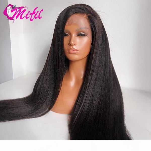 mifil peruvian kinky straight 13x4 lace front human hair wigs pre plucked yaki lace closure wig remy frontal human hair wig, Black;brown
mifil peruvian kinky straight 13x4 lace front human hair wigs pre plucked yaki lace closure wig remy frontal human hair wig, Black;brown