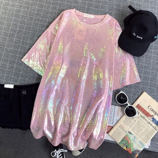 hip top womens длинные футболки с коротким рукавом лето блестящие футболки femme свободный с коротким рукавом длинные топы женские лазерные, White
hip top womens длинные футболки с коротким рукавом лето блестящие футболки femme свободный с коротким рукавом длинные топы женские лазерные, White