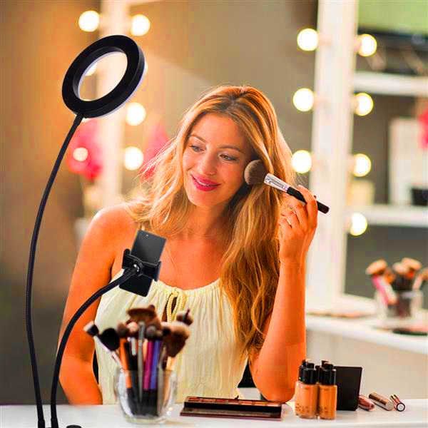 selling 6 inch live fill lights deskclip light white light usb connection dimmable selfie ring vanity light with phone holder
selling 6 inch live fill lights deskclip light white light usb connection dimmable selfie ring vanity light with phone holder