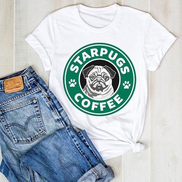 women lady dog pet pug coffee plus size cartoon ladies clothes graphic t tee tshirt womens female shirt clothing t-shirt, White
women lady dog pet pug coffee plus size cartoon ladies clothes graphic t tee tshirt womens female shirt clothing t-shirt, White