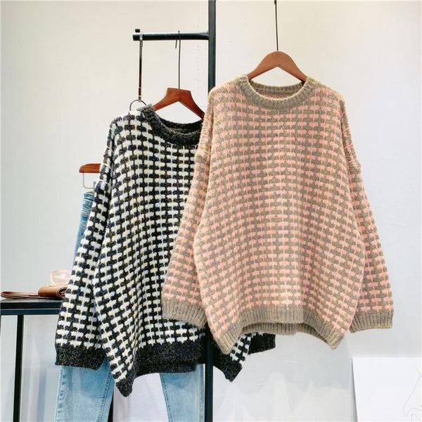 women's sweaters women autumn o-neck sweater long sleeve plaid warm fashion winter casual pullovers pull femme, White;black
women's sweaters women autumn o-neck sweater long sleeve plaid warm fashion winter casual pullovers pull femme, White;black