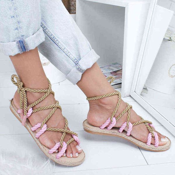 women sandals summer shoes woman flat sandals hemp rope lace up gladiator sandals, Black
women sandals summer shoes woman flat sandals hemp rope lace up gladiator sandals, Black