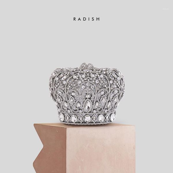 evening bags handmade rhinestone-encrusted crown design clutch chain handbag purses and handbags lipstick bag clutch1