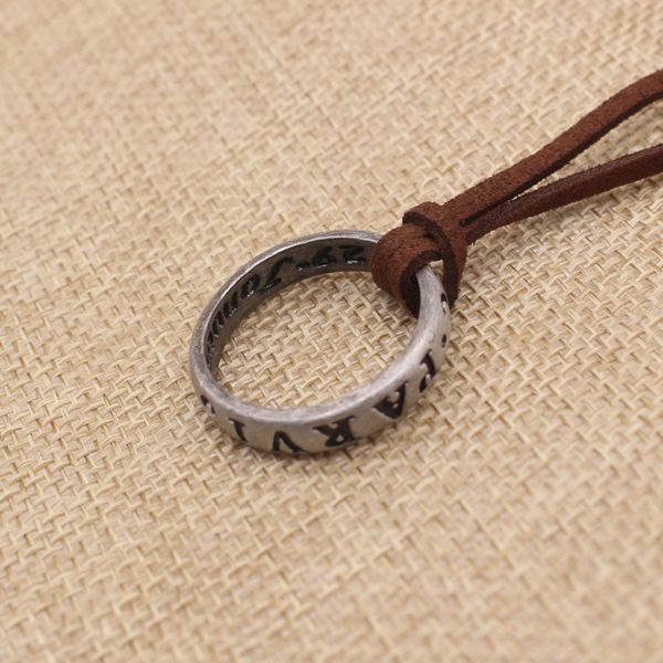 alloy lettering ring mysterious sea 4drake ring leather cord tv movie ornaments mens boy innovative ale wholesale fashion movie necklace, Silver
alloy lettering ring mysterious sea 4drake ring leather cord tv movie ornaments mens boy innovative ale wholesale fashion movie necklace, Silver