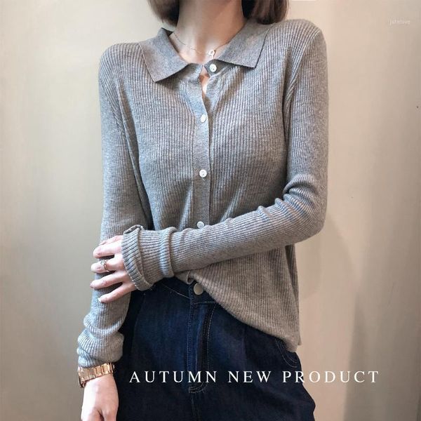 2020 autumn new women's korean collar sweater slim solid color long-sleeved knitted cardiganfemale1, White
2020 autumn new women's korean collar sweater slim solid color long-sleeved knitted cardiganfemale1, White