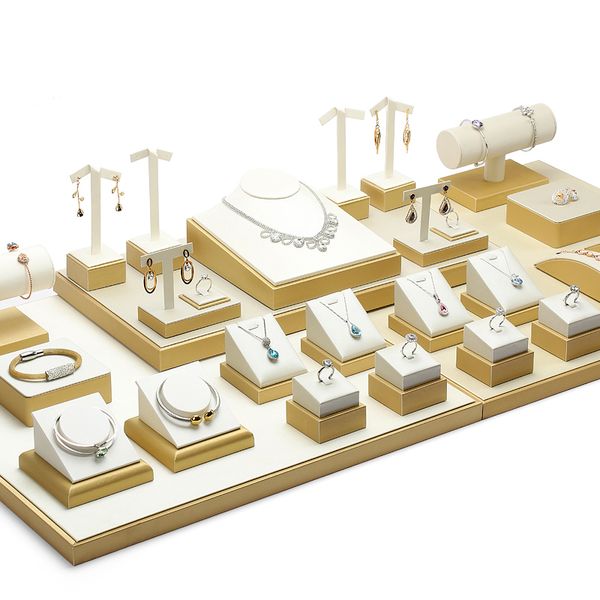 jewelry counter display stand white pu leather jewellery fair showcase displays props earrings ring pendant necklace bangle holders, Black
jewelry counter display stand white pu leather jewellery fair showcase displays props earrings ring pendant necklace bangle holders, Black