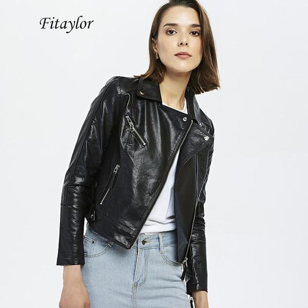 women's leather & faux fitaylor women autumn pu soft basic jackets motorcycle zipper slim biker short coat female turndown collar outwe, Black
women's leather & faux fitaylor women autumn pu soft basic jackets motorcycle zipper slim biker short coat female turndown collar outwe, Black