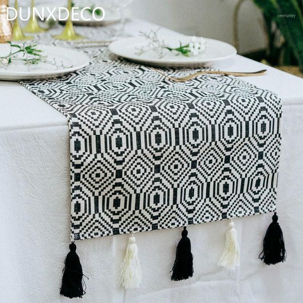 table cloth dunxdeco runner tablecloth cover fabric nordic geometric white black tassels modern home office store decoration1
table cloth dunxdeco runner tablecloth cover fabric nordic geometric white black tassels modern home office store decoration1