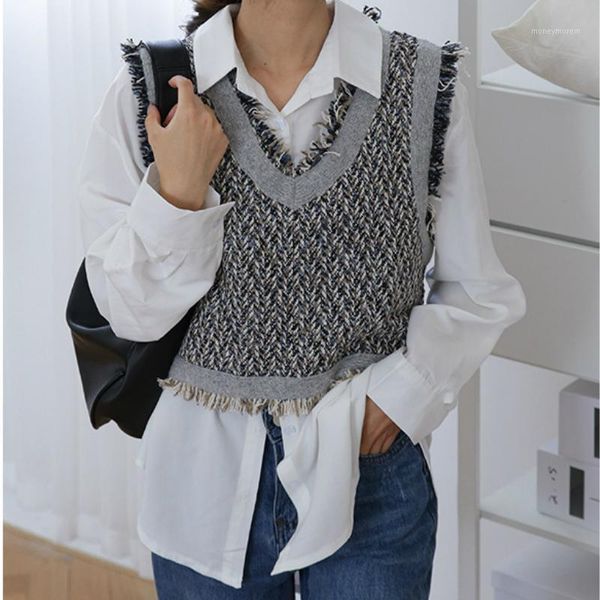 women's vests v neck knitted vest women outerwear summer autumn casual short sweaters tassel chrocheted pullovers tm7751, Black;white
women's vests v neck knitted vest women outerwear summer autumn casual short sweaters tassel chrocheted pullovers tm7751, Black;white