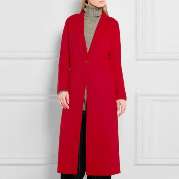 2019 autumn winter women red woolen coat simple maxi long classic slim long sleeve overcoat abrigos mujer r17201, Black
2019 autumn winter women red woolen coat simple maxi long classic slim long sleeve overcoat abrigos mujer r17201, Black