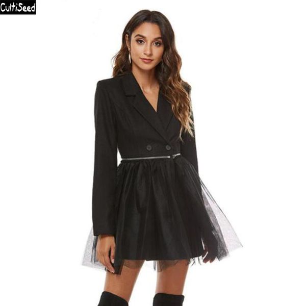 casual dresses cultiseed women sweet cute mesh patchwork blazer dress female fashion double breasted slim waist office work party gowns, Black;gray
casual dresses cultiseed women sweet cute mesh patchwork blazer dress female fashion double breasted slim waist office work party gowns, Black;gray