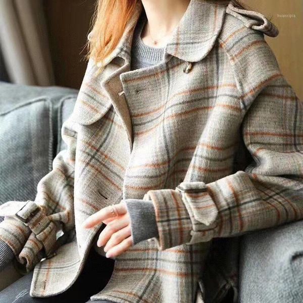 2020 new style autumn and winter women korean -style high-end double-faced woolen goods wool overcoat lapel double breasted coat1, Black
2020 new style autumn and winter women korean -style high-end double-faced woolen goods wool overcoat lapel double breasted coat1, Black