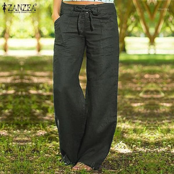 women's pants & capris 2021 zanzea wide leg women autumn trouser elegant button long pant plus size turnip woman pantalon zip palazzo s, Black;white
women's pants & capris 2021 zanzea wide leg women autumn trouser elegant button long pant plus size turnip woman pantalon zip palazzo s, Black;white