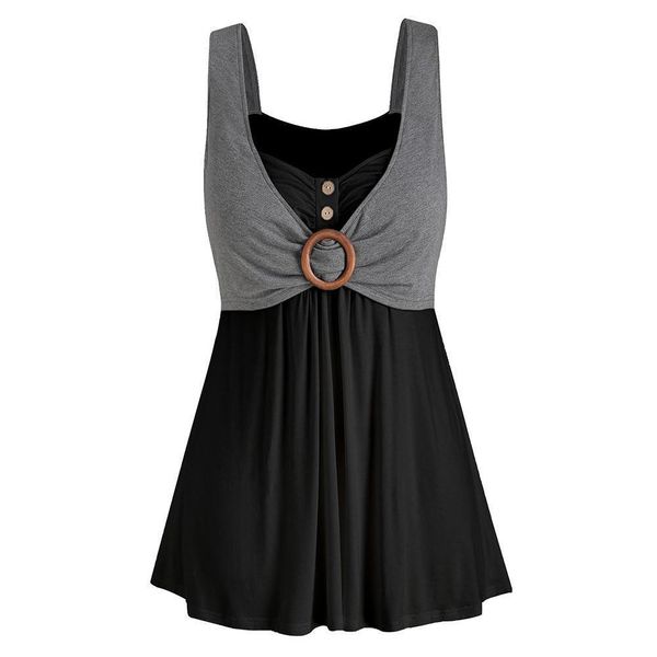 summer fashion women sleeveless buttons pleated color block chest wrapped tank vest plus size 4xl, White
summer fashion women sleeveless buttons pleated color block chest wrapped tank vest plus size 4xl, White