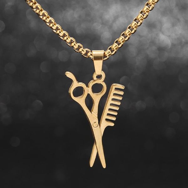 gold tone haircut scissors pendant with chains stainless steel barber shop jewelry, Silver
gold tone haircut scissors pendant with chains stainless steel barber shop jewelry, Silver
