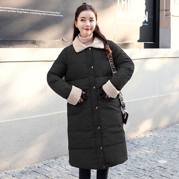 2021 New Long Winter Solid Plus Size Female Cold Jacket Turn Down Collar Cotton Thick Padded Loose Parkas Woman 0n4c, Black
2021 New Long Winter Solid Plus Size Female Cold Jacket Turn Down Collar Cotton Thick Padded Loose Parkas Woman 0n4c, Black