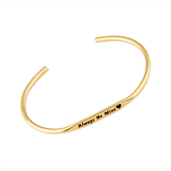 hand stamped engraved "always be mine" heart inspirational quote open stainless steel mantra manchette pulseiras, Black
hand stamped engraved "always be mine" heart inspirational quote open stainless steel mantra manchette pulseiras, Black
