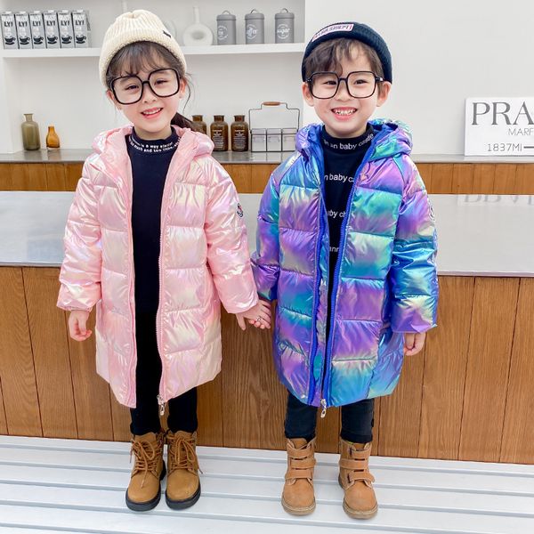 winter new down jacket length boys girls' thickened wear medium and large children's foreign style hoodie, Blue;gray
winter new down jacket length boys girls' thickened wear medium and large children's foreign style hoodie, Blue;gray