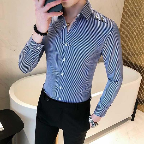 men striped shirt fashion birds embroidery long sleeve shirts for men slim fit streetwear casual social shirts1, White;black
men striped shirt fashion birds embroidery long sleeve shirts for men slim fit streetwear casual social shirts1, White;black