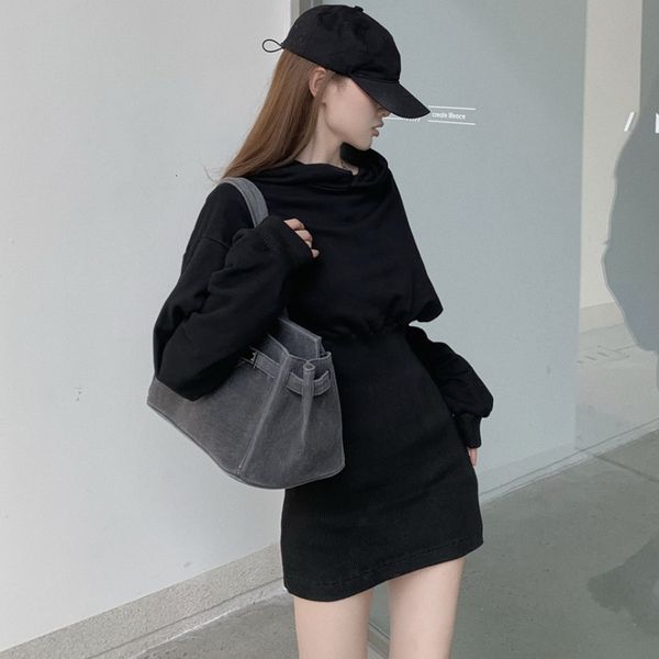 solid 2021 new autumn hoodie nightgown skirt long high hip temperament dress women peiz, Black;gray
solid 2021 new autumn hoodie nightgown skirt long high hip temperament dress women peiz, Black;gray