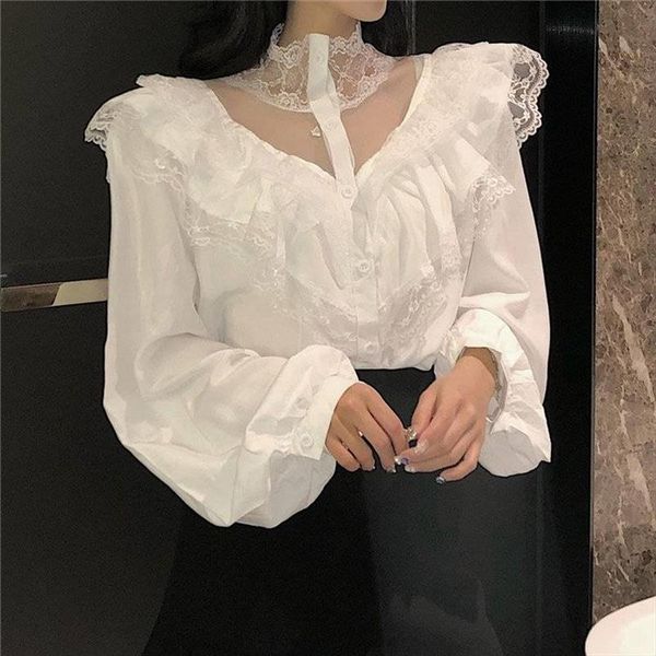 heydress 2020 весна водолазка блузки женщины кружева лоскутная рубашки с длинным рукавом женский solid vintage tops корейский blusas mujer, White
heydress 2020 весна водолазка блузки женщины кружева лоскутная рубашки с длинным рукавом женский solid vintage tops корейский blusas mujer, White