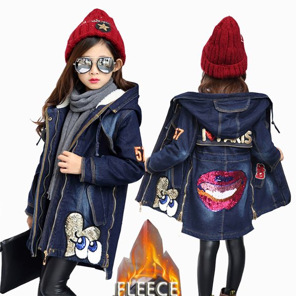 girls winter coats for kids outerwear fleece denim jacket teenage for girls jackets sequin warm thick velvet children clothing lj201125, Blue;gray
girls winter coats for kids outerwear fleece denim jacket teenage for girls jackets sequin warm thick velvet children clothing lj201125, Blue;gray