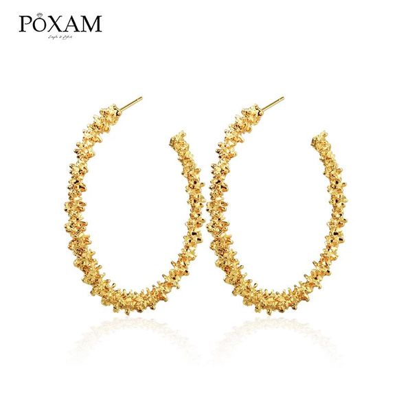 poxam 2020 new big circle round hoop earrings for women's fashion statement golden punk charm earrings party jewelry brincos, Silver
poxam 2020 new big circle round hoop earrings for women's fashion statement golden punk charm earrings party jewelry brincos, Silver