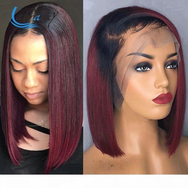 13x6 highlight bob lace front wigs 99j red straight hd transparent lace frontal human hair wig bleached knots pre plucked, Black;brown
13x6 highlight bob lace front wigs 99j red straight hd transparent lace frontal human hair wig bleached knots pre plucked, Black;brown