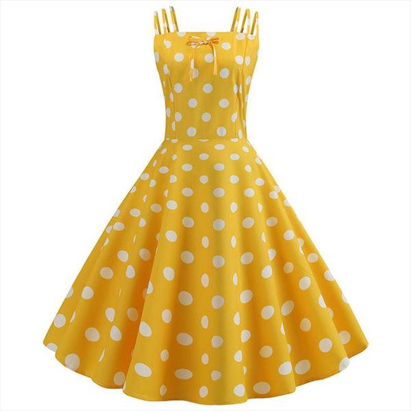 yellow polka dot print summer dress women swing rockabilly vintage dress robe femme elegant party plus size casual midi vestidos, Black;gray
yellow polka dot print summer dress women swing rockabilly vintage dress robe femme elegant party plus size casual midi vestidos, Black;gray
