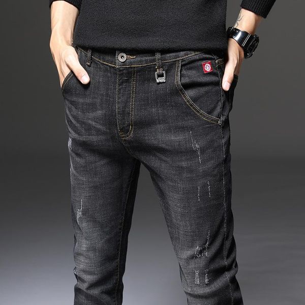 men's jeans spring and autumn korean version of slim pants stretch thin, Blue
men's jeans spring and autumn korean version of slim pants stretch thin, Blue