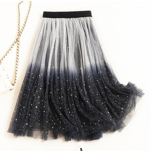 graduent color tulle skirt 2021 spring fashion women skirt with star print a-line ladies1, Black
graduent color tulle skirt 2021 spring fashion women skirt with star print a-line ladies1, Black