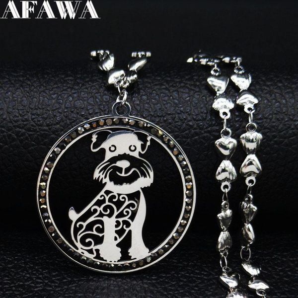 2020 fashion schnauzer dog crystal stainless steel chain necklace for women silver color necklaces jewelry cadenas mujer n80s01
2020 fashion schnauzer dog crystal stainless steel chain necklace for women silver color necklaces jewelry cadenas mujer n80s01
