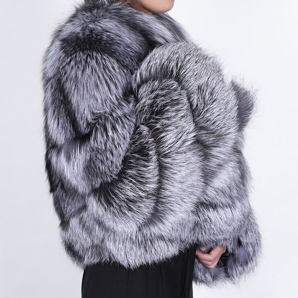 winter real fox whole female one fashion section fur short coat lj201203, Black
winter real fox whole female one fashion section fur short coat lj201203, Black
